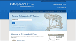 Desktop Screenshot of orthopaediclist.com